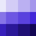 Nuancier Bleu majorelle