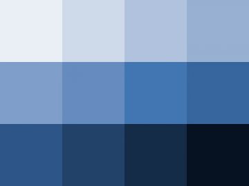 Nuancier : Bleu turquin Nuancier Bleu turquin
