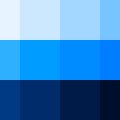 Nuancier Bleu ciel