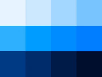 Nuancier Bleu ciel
