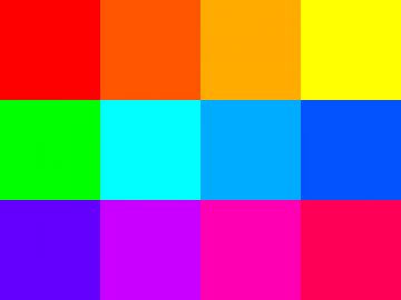 Nuancier : chromatique (18 nuances) Nuancier chromatique - 18 nuances