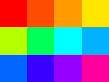 Nuancier : chromatique (20 nuances) Nuancier chromatique - 20 nuances