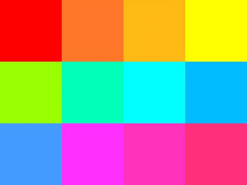 Nuancier : chromatique (90 nuances) Nuancier chromatique - 90 nuances