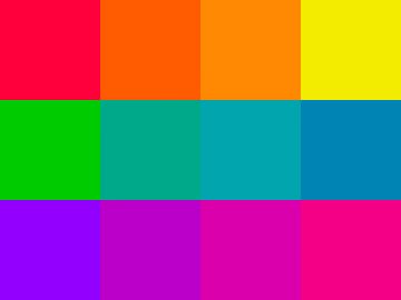 Nuancier : chromatique Munsell-2 (20 nuances) Nuancier chromatique Munsell-21 - 20 nuances