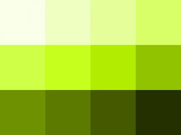 Nuancier : Vert citron (1) Nuancier Vert citron (1)
