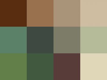 Nuancier : camouflage (couleurs) Nuancier Couleurs camouflage