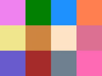 Nuancier couleurs Web
