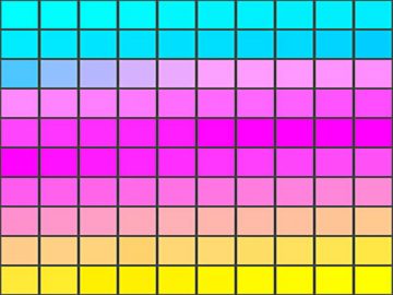 Nuancier Cyan-Magenta-Jaune