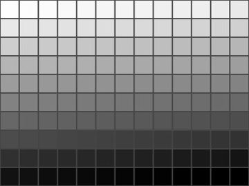 Nuancier : Niveaux de gris (130 nuances) Nuancier 130 niveaux de gris