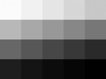Nuancier : Niveaux de gris (20 nuances) Nuancier 20 niveaux de gris