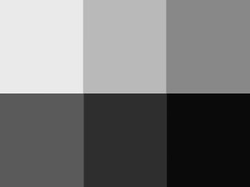 Nuancier : Niveaux de gris (6 nuances) Nuancier 6 niveaux de gris