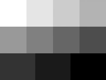 Nuancier : Niveaux de gris (9 et 11 nuances) Nuancier 9 et 11 niveaux de gris