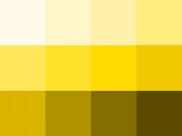 Nuancier : Jaune banane Nuancier Jaune banane