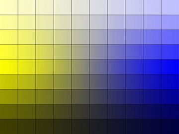 Nuancier : Jaune-Bleu (1) Nuancier Jaune-Bleu (01)