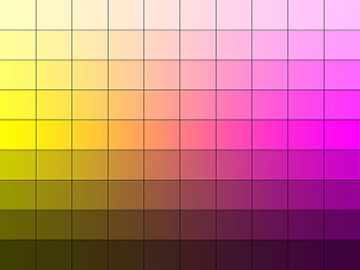 Nuancier : Jaune-Magenta (1) Nuancier Jaune-Magenta (01)