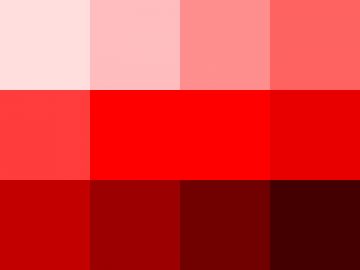 Nuancier : Rouge nacarat Nuancier Rouge nacarat