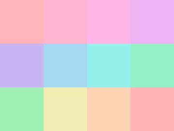 Nuancier : Pastel (10) Nuancier Pastel (10)
