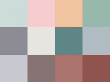 Nuancier : Pastel (4) Nuancier Pastel (4)