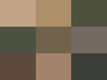 Nuancier : Camouflage RAL F9 Nuancier RAL F9 (camouflage)