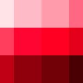 Nuancier Rouge carmin