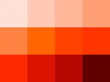 Nuancier : Rouge corail (orange) (1) Nuancier Rouge corail (1)