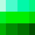 Nuancier Vert bouteille