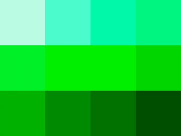 Nuancier : Vert bouteille Nuancier Vert bouteille