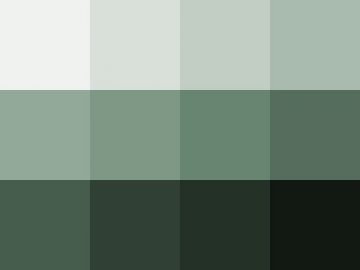 Nuancier : Vert de gris Nuancier Vert de gris