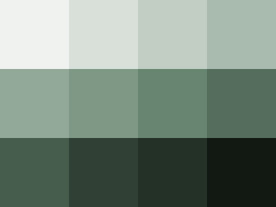 Nuancier Vert de gris
