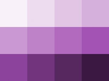 Nuancier : Violet améthyste Nuancier Violet améthyste