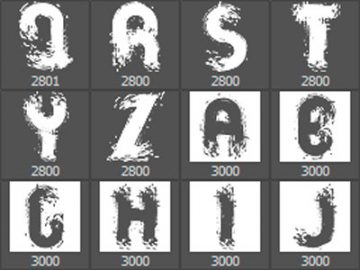 Pinceaux Alphabet (1)