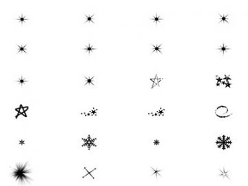Pinceaux : Étoiles (6) Pinceaux Étoiles (6)
