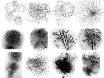 Pinceaux : Feux d’artifice (4) Pinceaux Feux d'artifice (4)