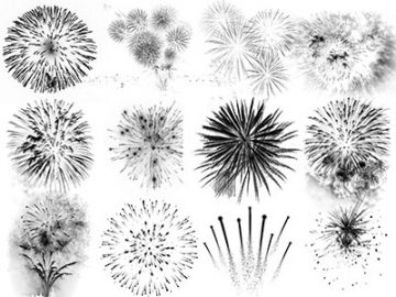 Pinceaux : Feux d’artifice (5) Pinceaux Feux d'artifice (5)
