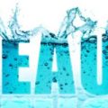 Texte en eau avec splash