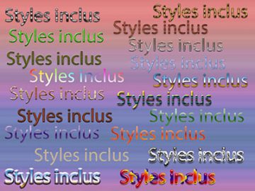 Styles inclus dans Photoshop Styles inclus dans Photoshop