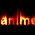 Texte en flammes avec une action