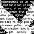 Texte sur fond noir et blanc