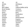 Traductions des Filtres de Photoshop CC