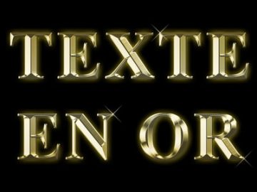 Effet de texte en Or Effet de texte en Or