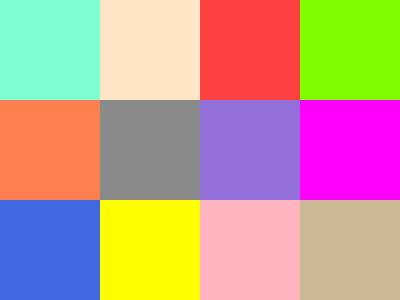 Variantes de couleurs (X11)